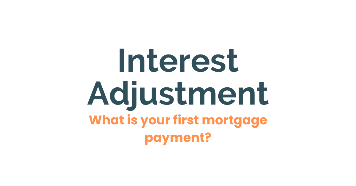 interest adjusment for your mortgage